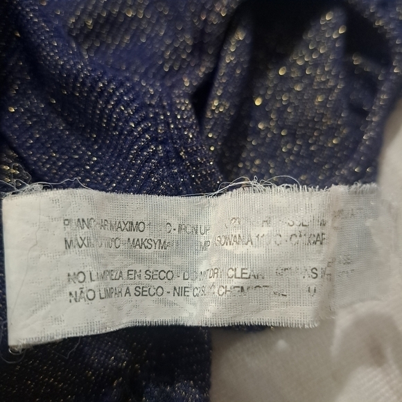 ZARA Basic Blue With Gold Shirt Size S - Picture 10 of 11